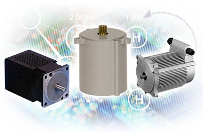 Brushless DC motors with DC drive